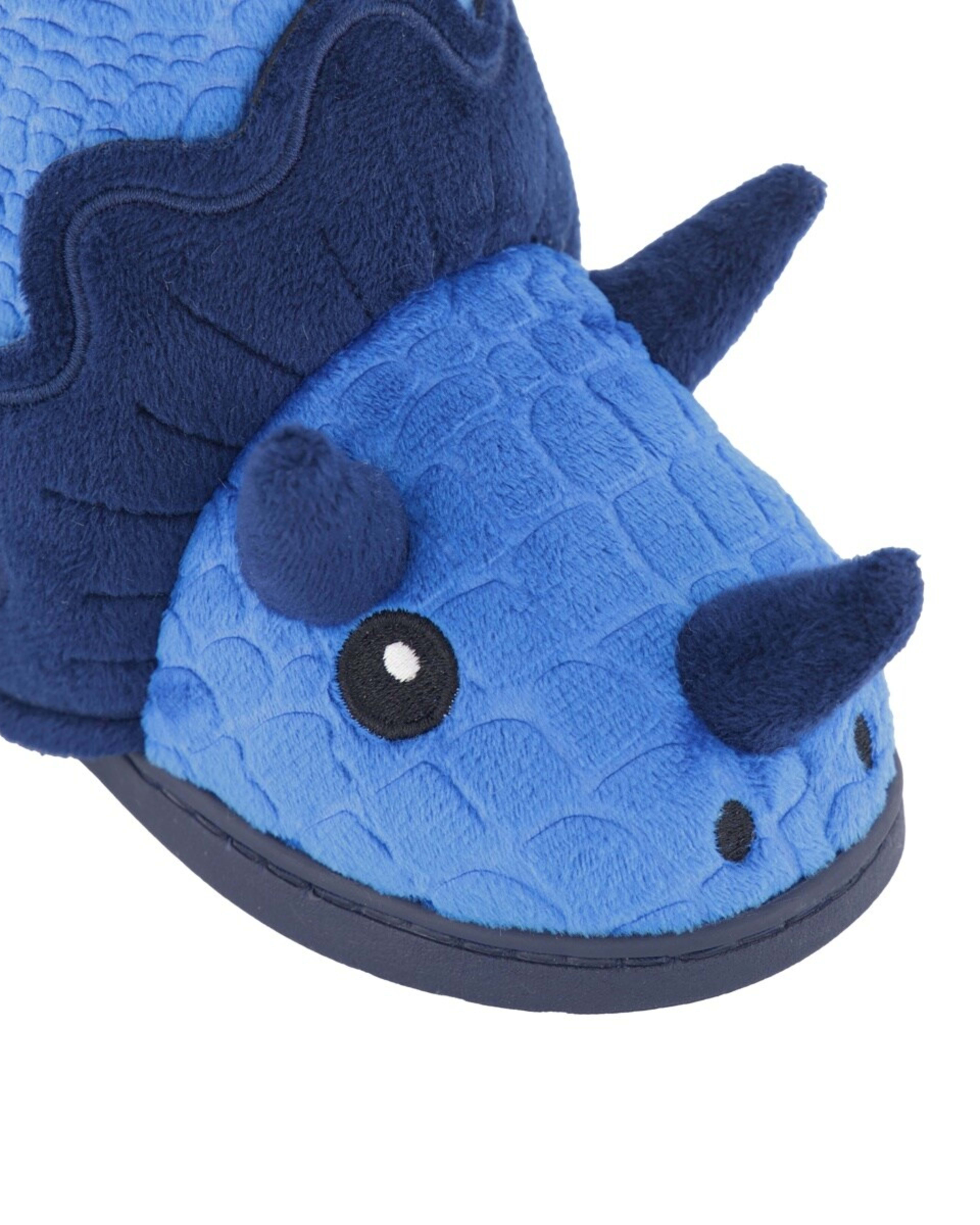 5 Junior Novelty Slipper Boots Strong Blue, 5 of 5