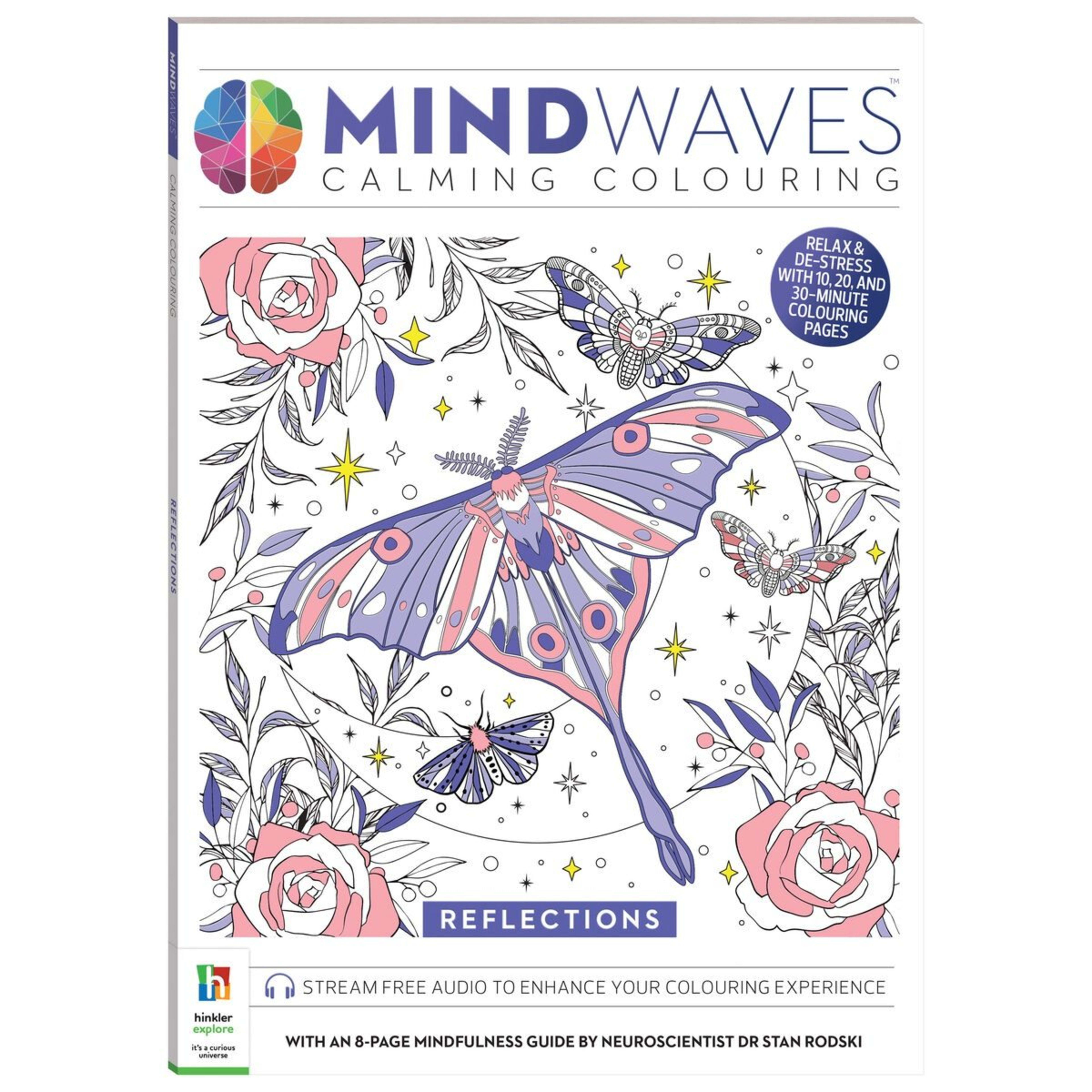 1 Mindwaves Calming Colouring: Reflections - Book, 1 of 5