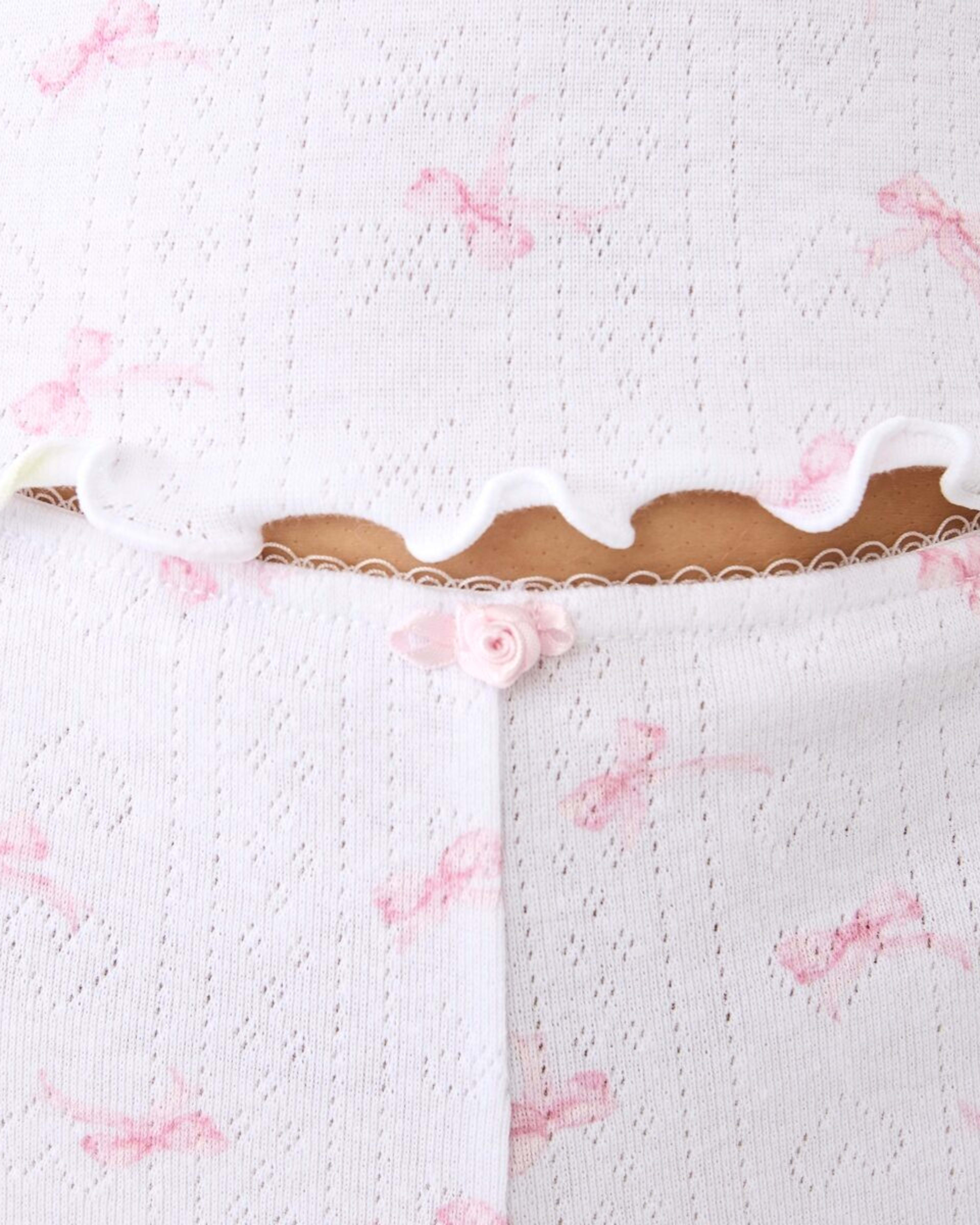 7 Pointelle Flared Pants Pink Bows, 7 of 8