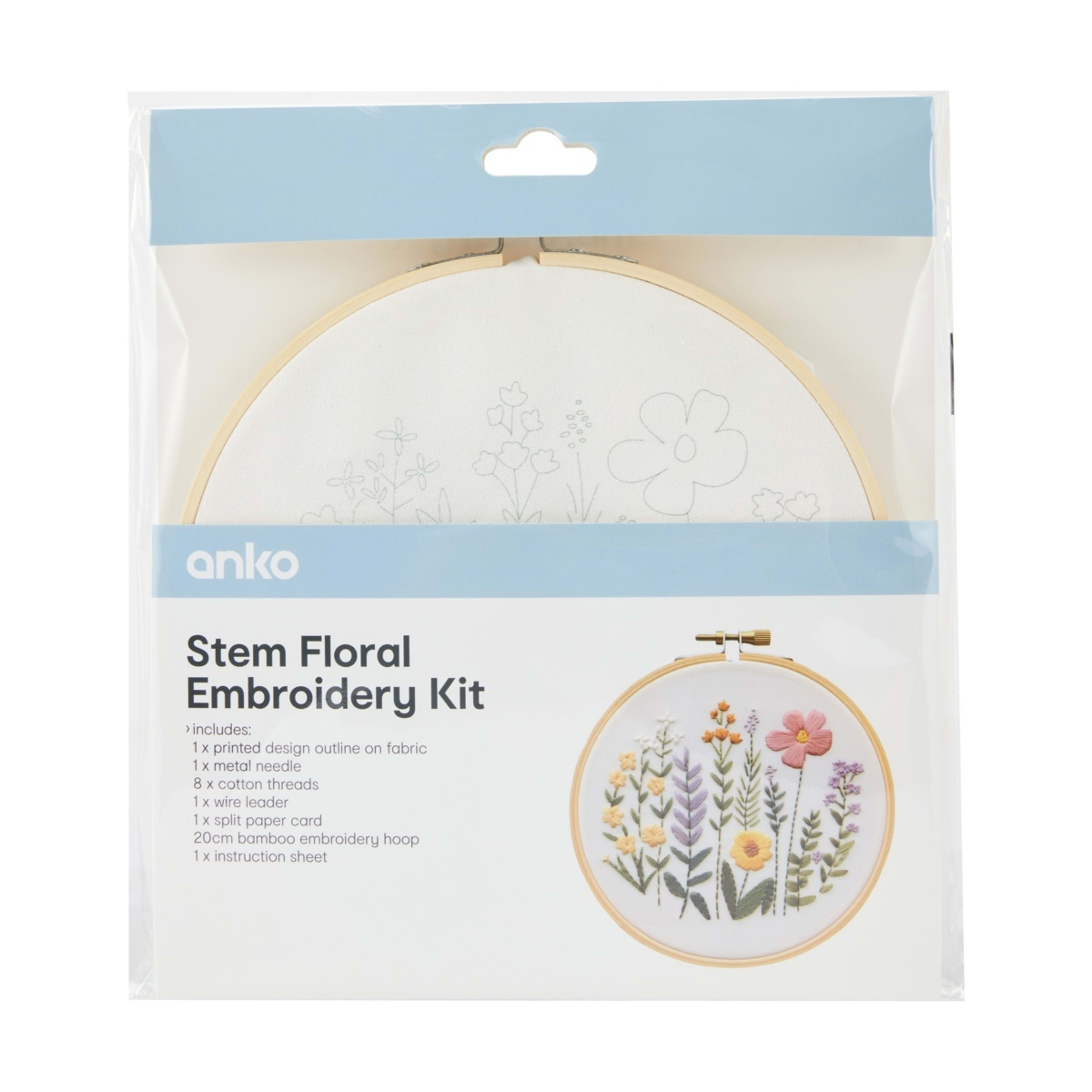 1 Stem Floral Embroidery Kit, 1 of 3