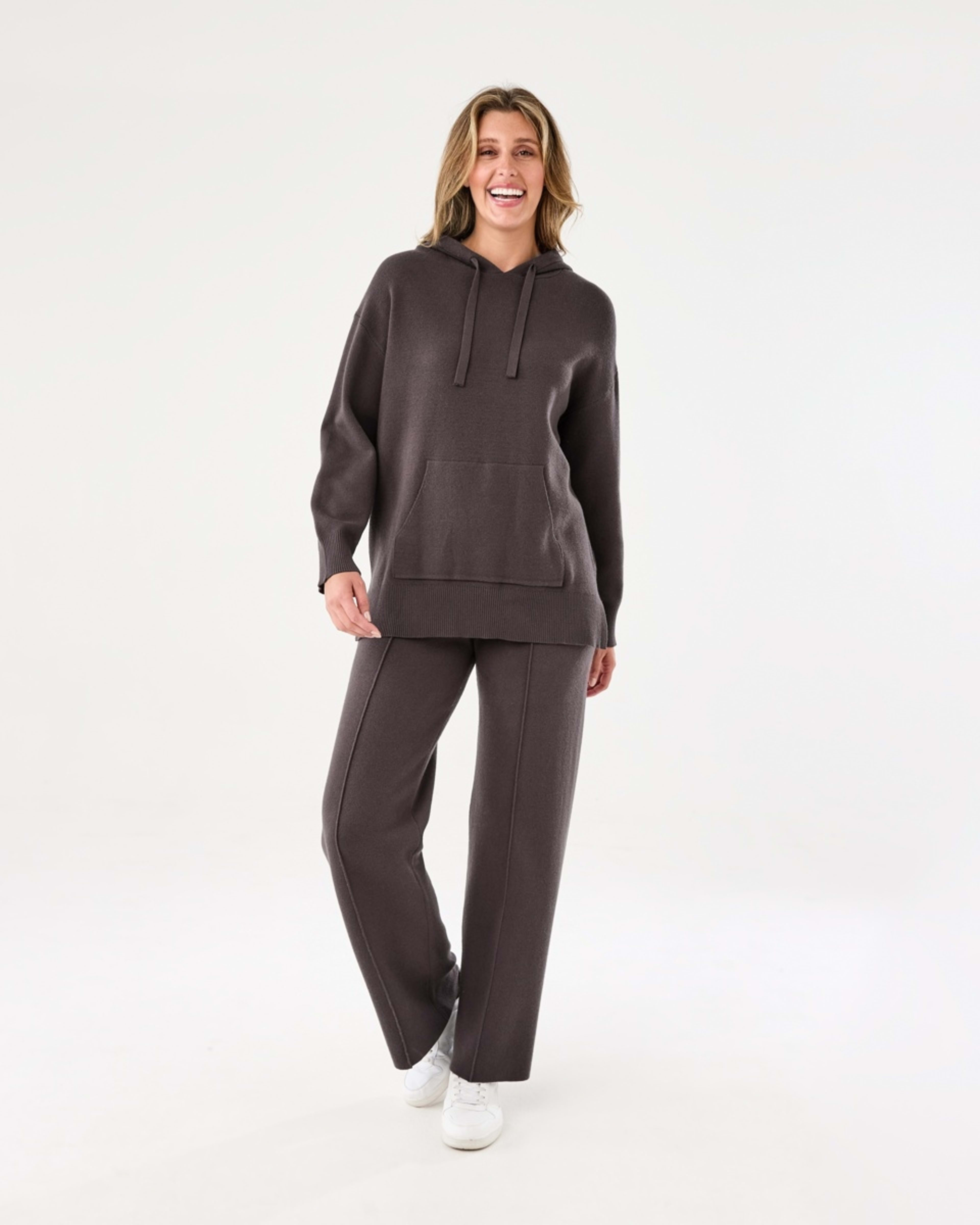 7 Compact Knit Hoodie Espresso, 7 of 7