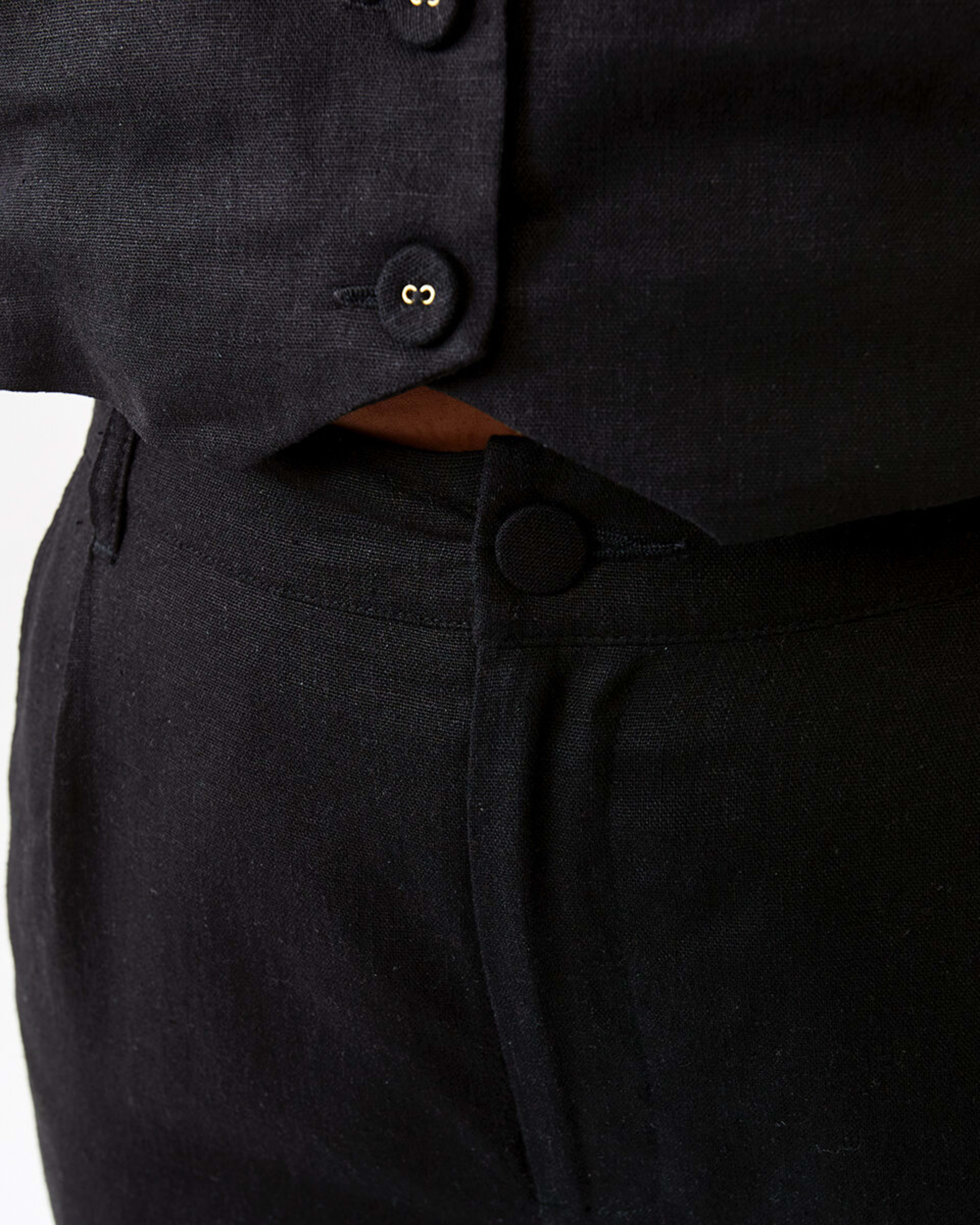 6 Smart Linen Blend Pants Black, 6 of 6