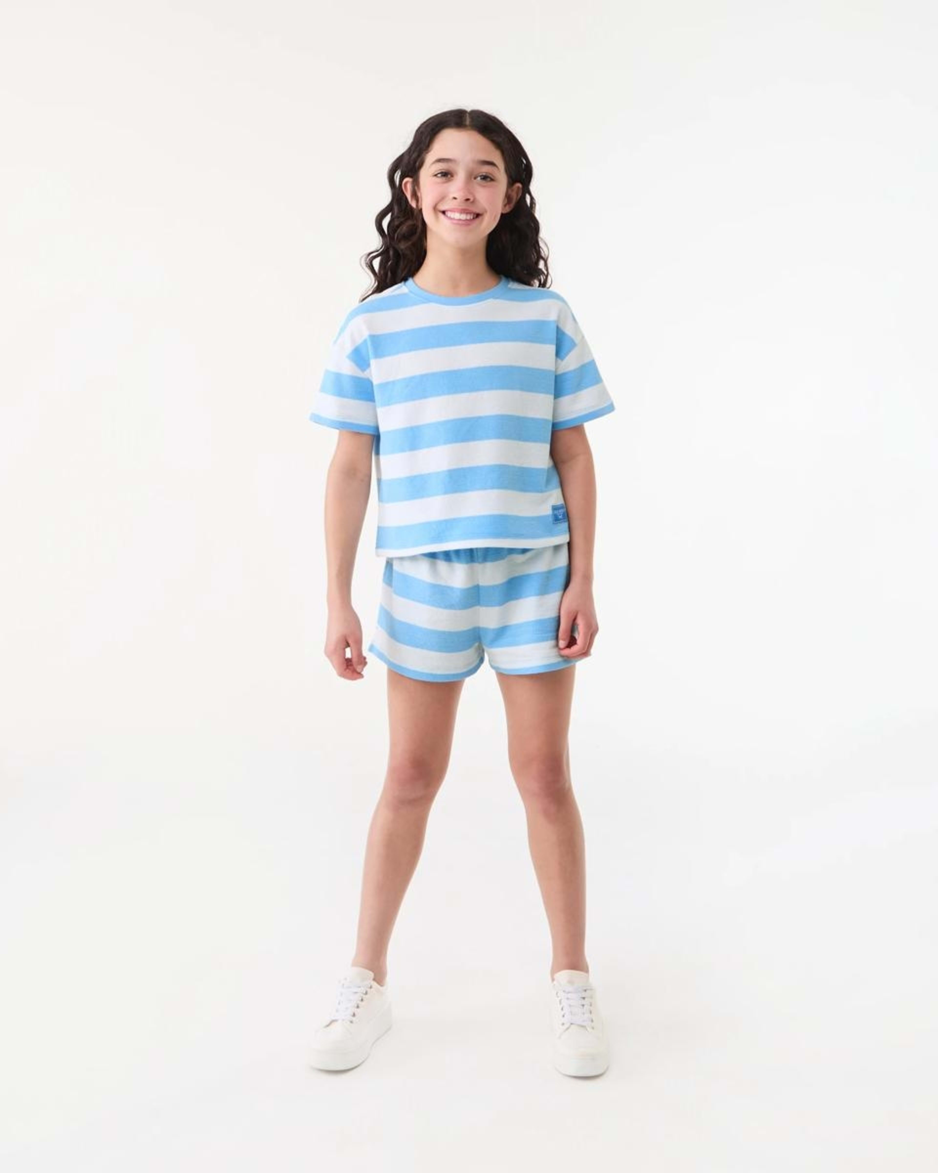 8 Textured Set BLOCK STRIPE BELLFLOWER BLUE, 8 of 9