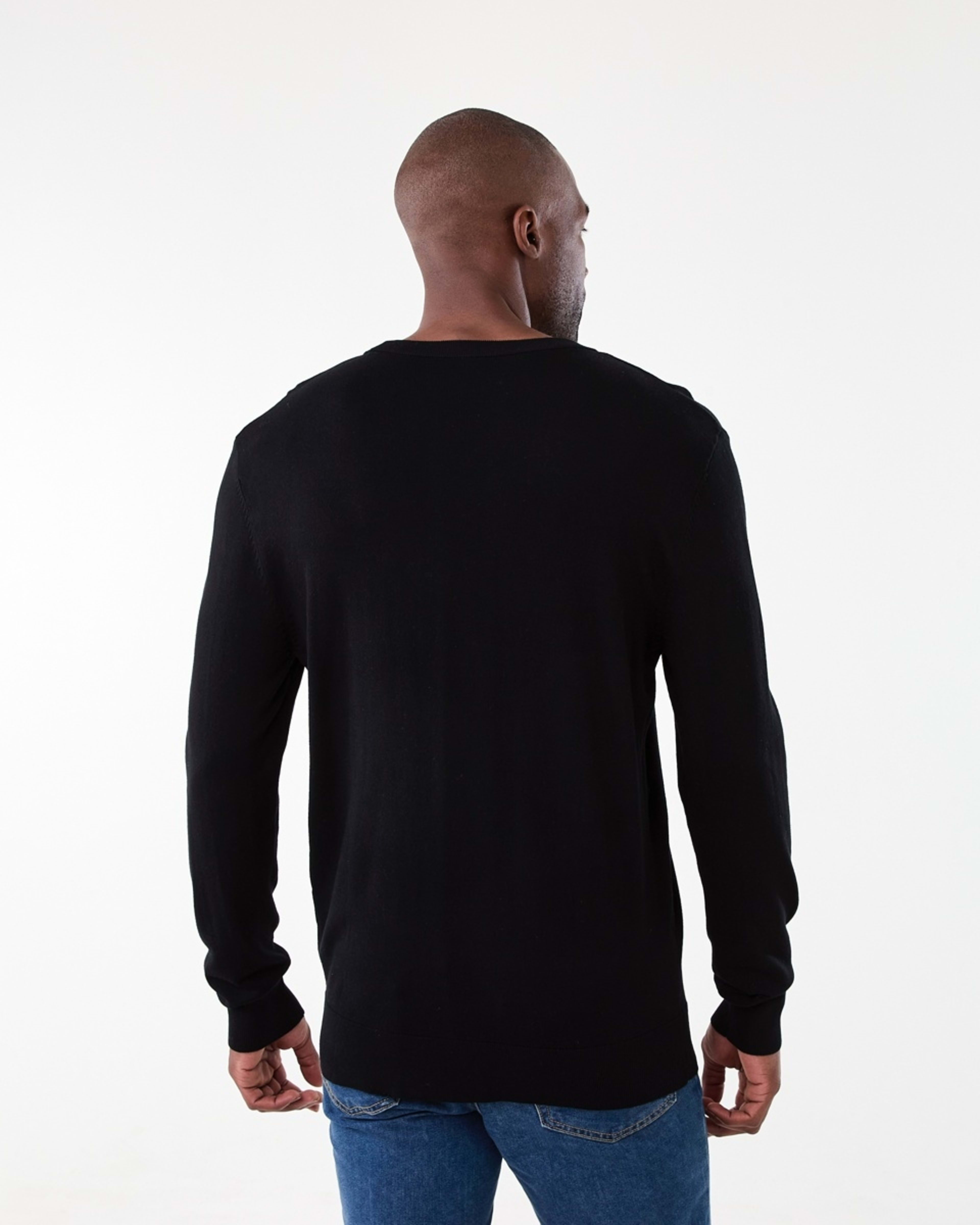 3 Core Crew Neck Knit Jumper Black, 3 of 5