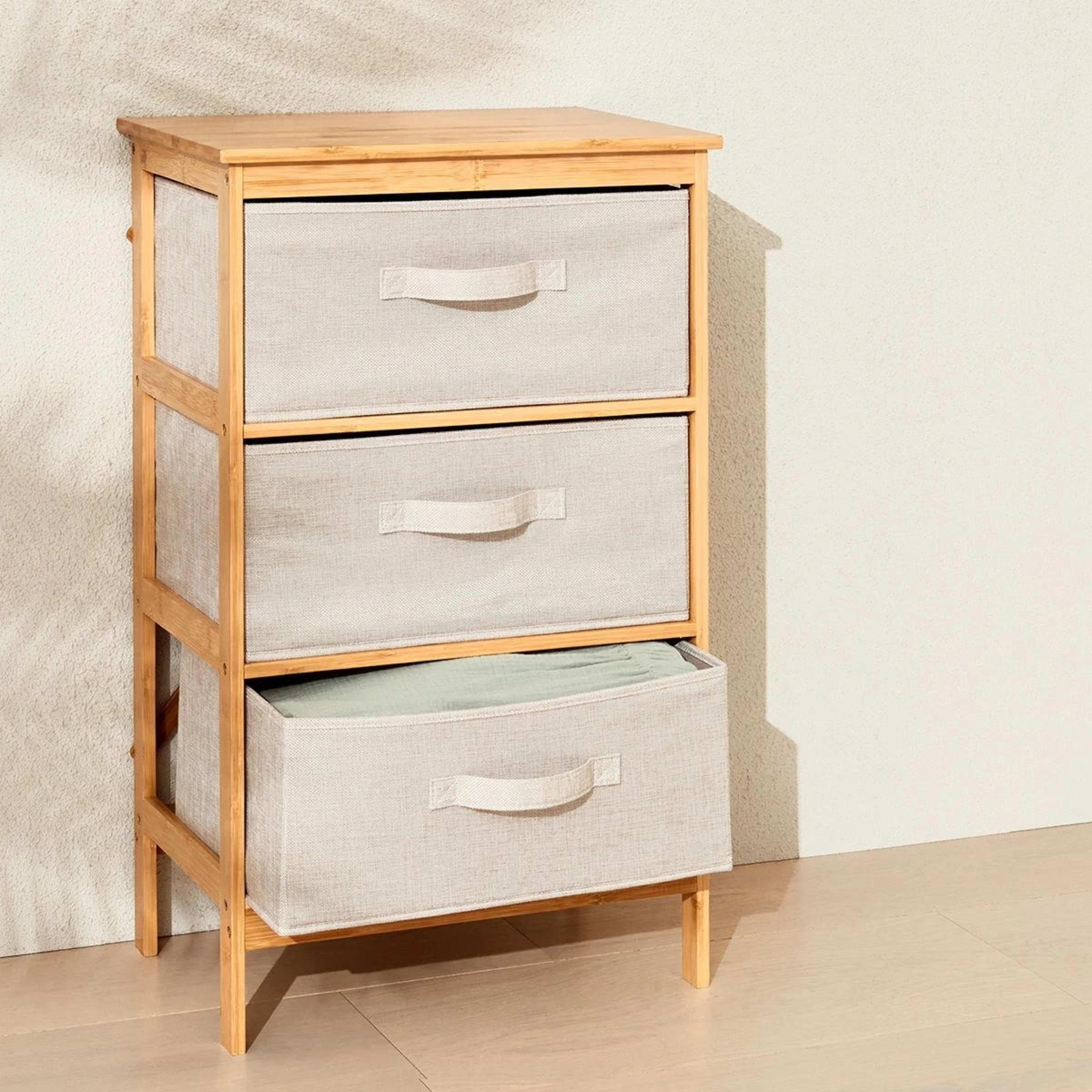 1 3 Drawer Bamboo Chest, 1 of 10