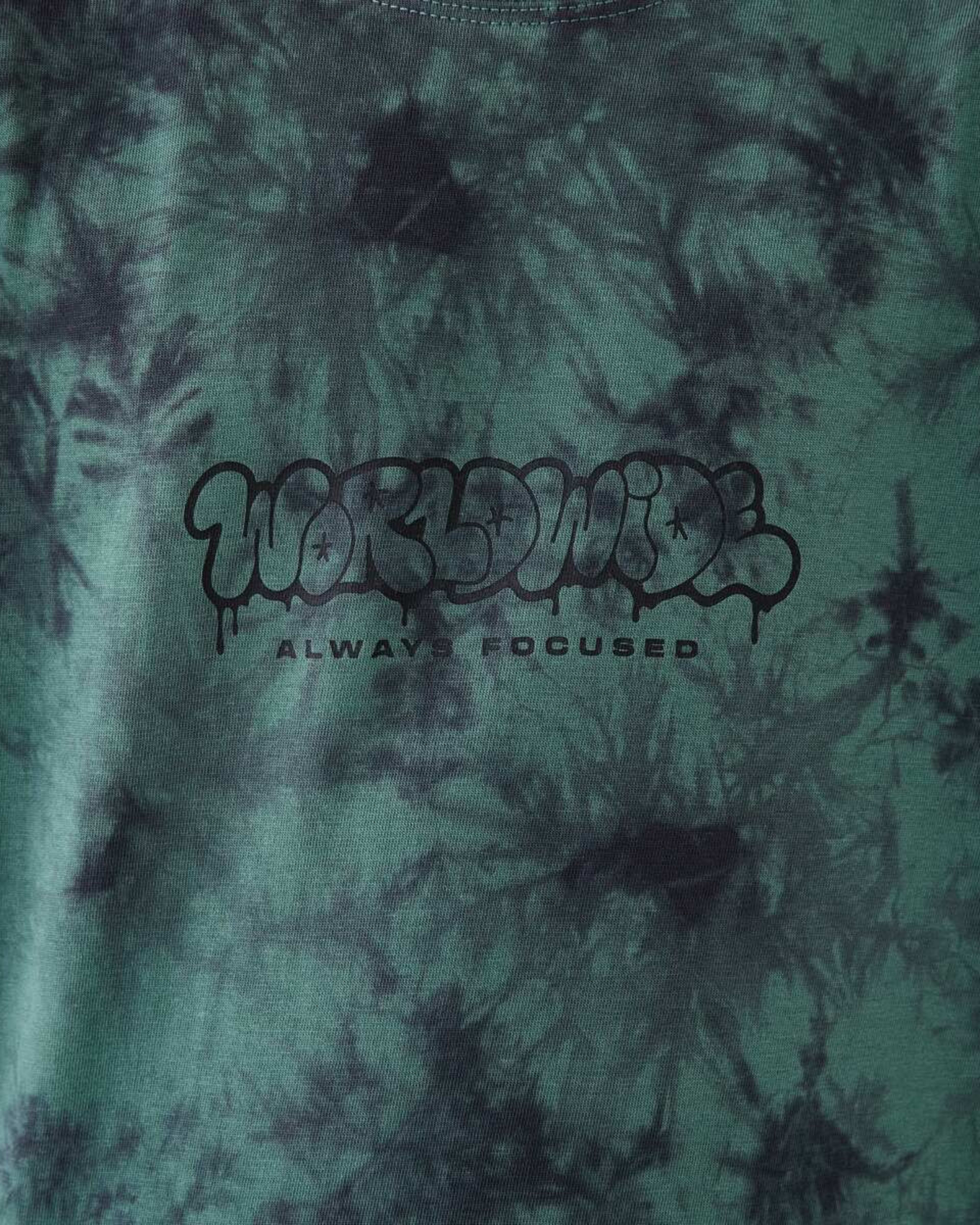 4 Long Sleeve Cuff Skate Print T-shirt Grn Tiedye, 4 of 8