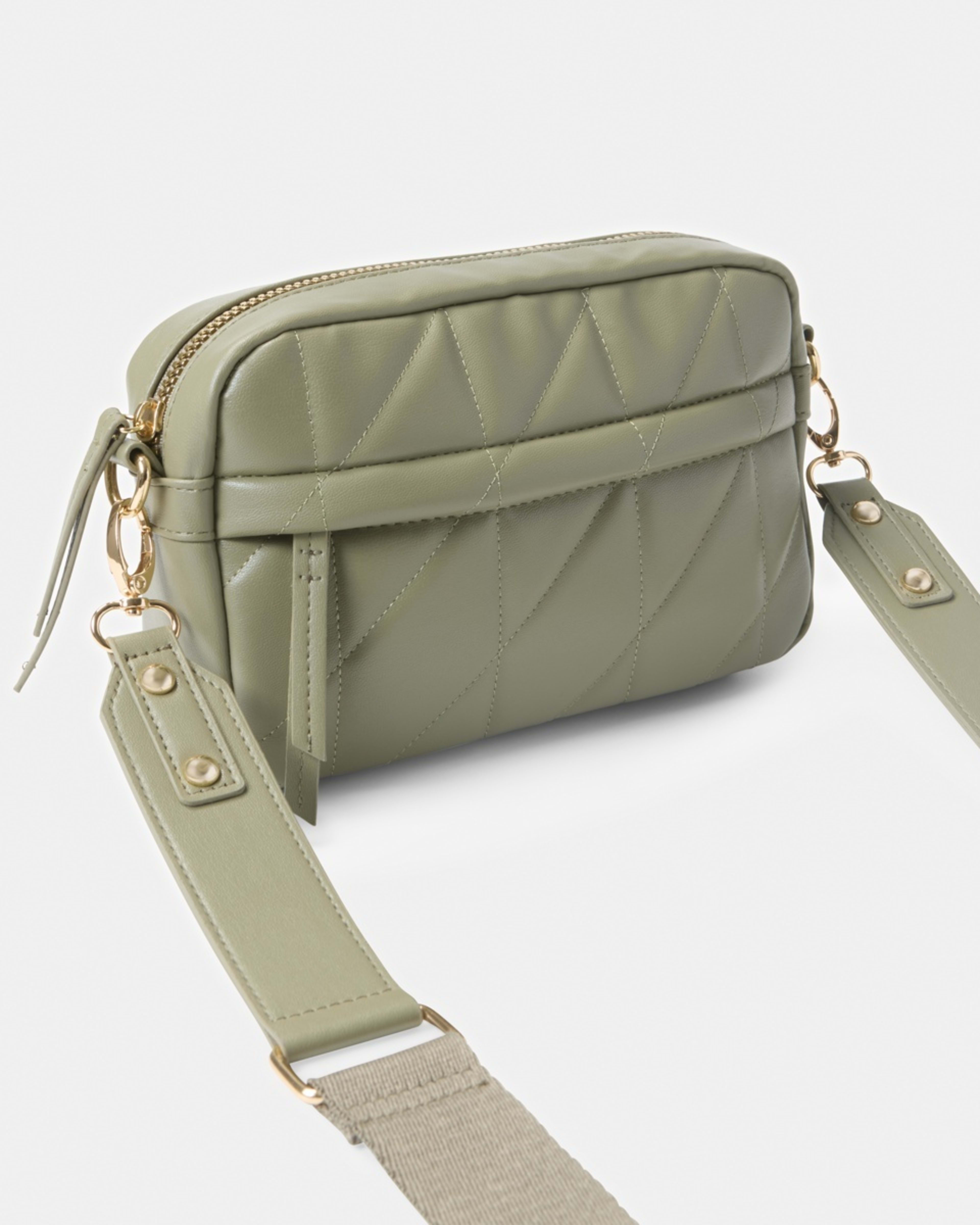 2 Quilted Crossbody Bag SOFT OLIVE, 2 of 5
