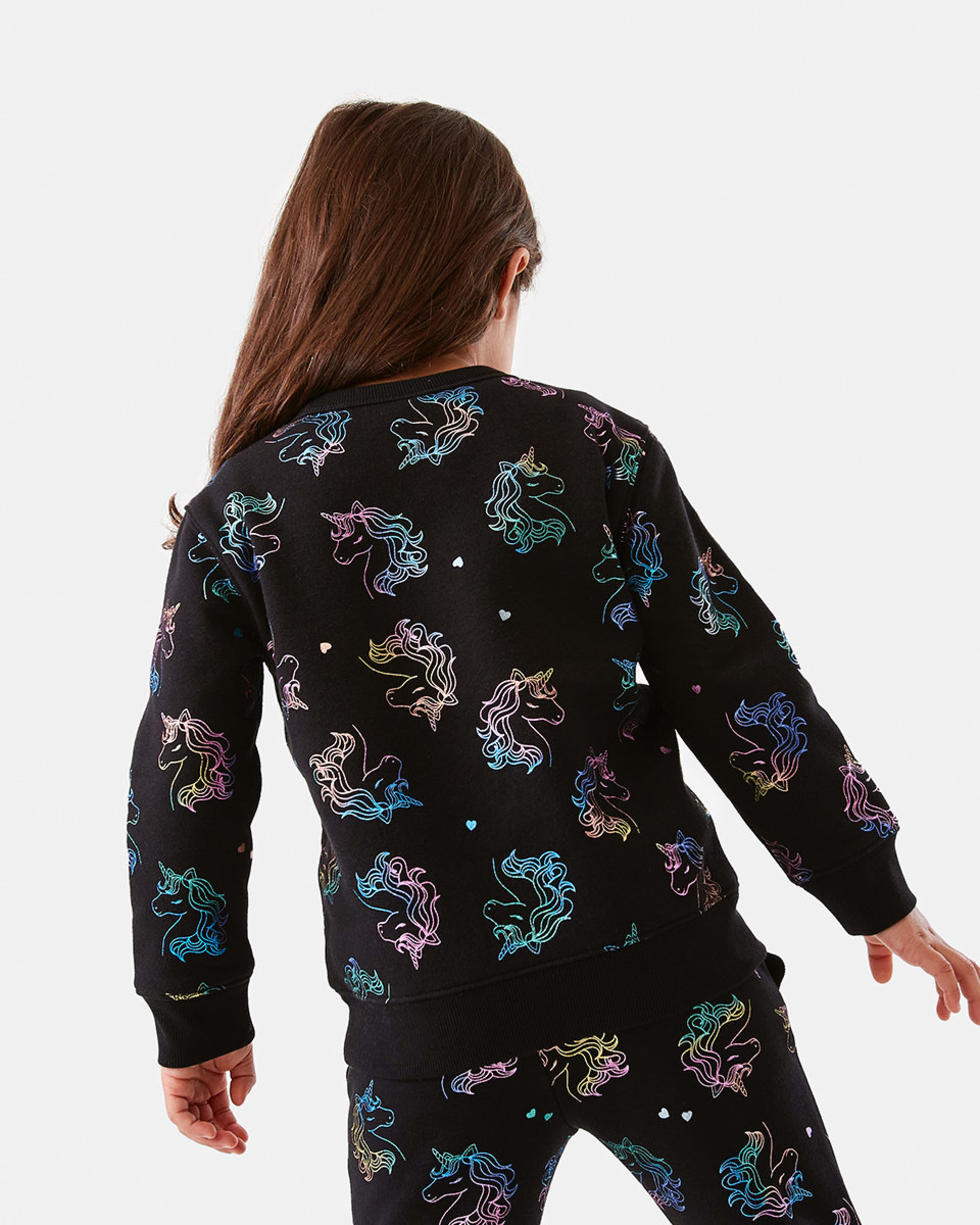 2 All Over Print Crew Neck Sweatshirt Unicorn, 2 of 9