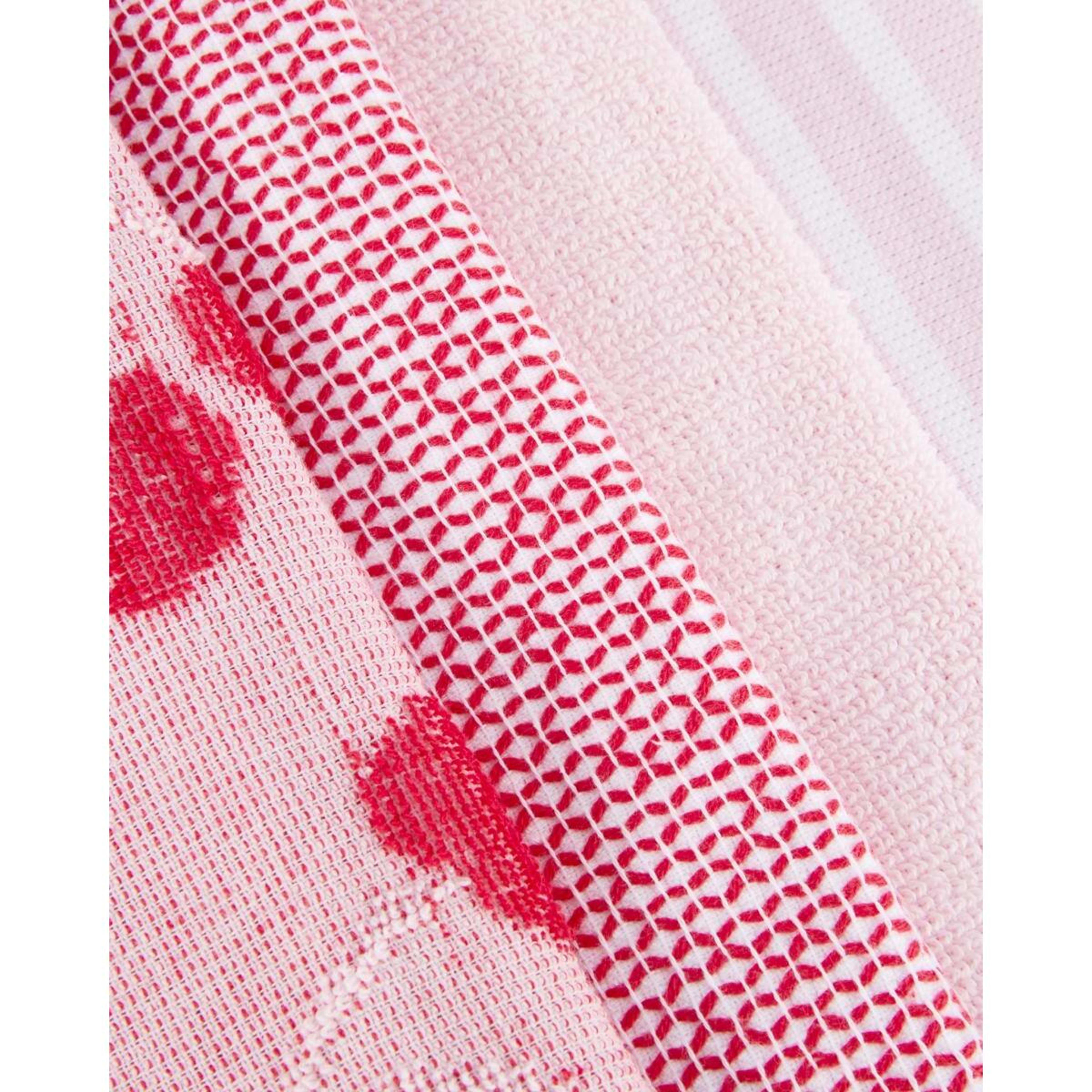 2 4 Pack Pink Cherry Terry Tea Towels, 2 of 7