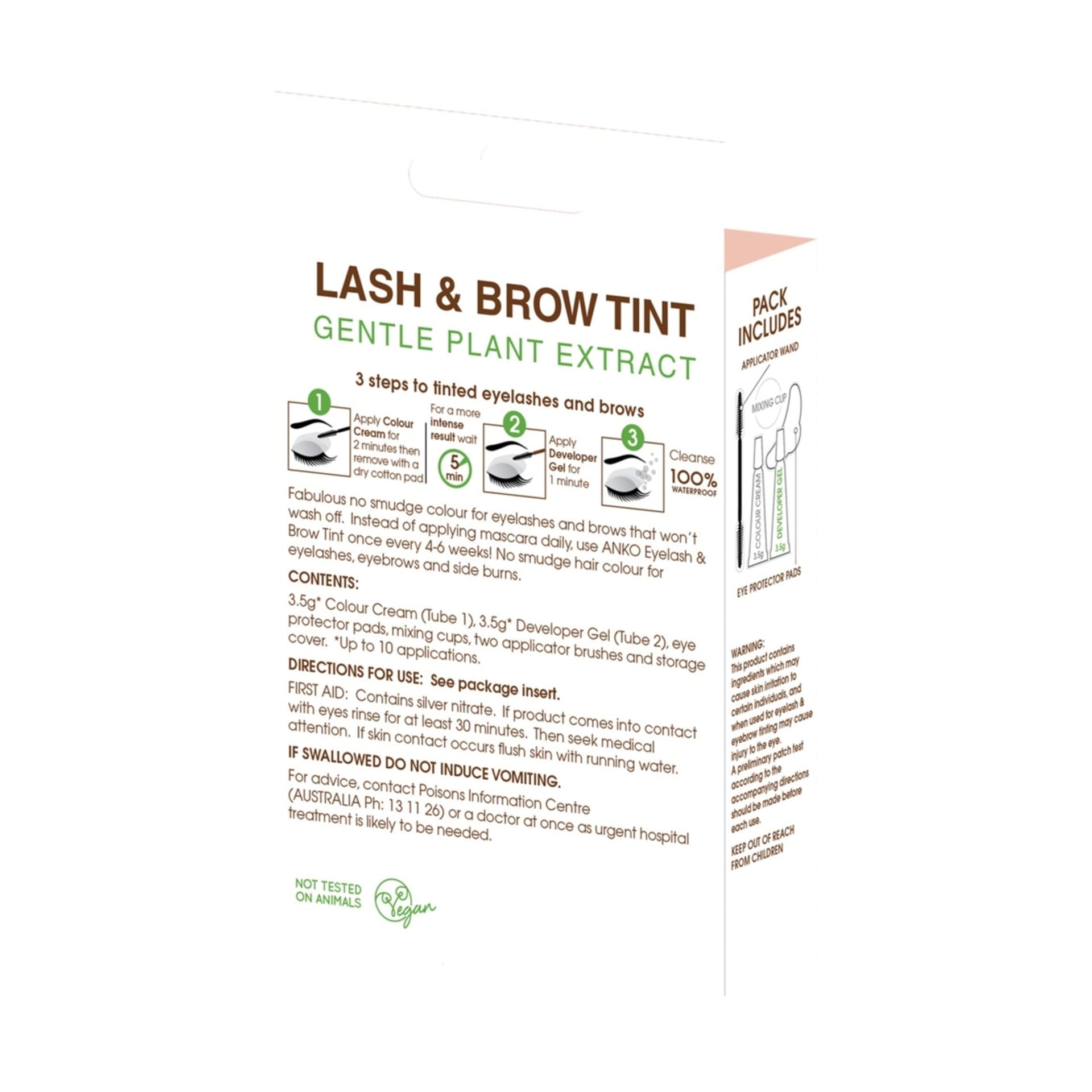 OXX Studio Lash & Brow Tint Dark Brown Kmart