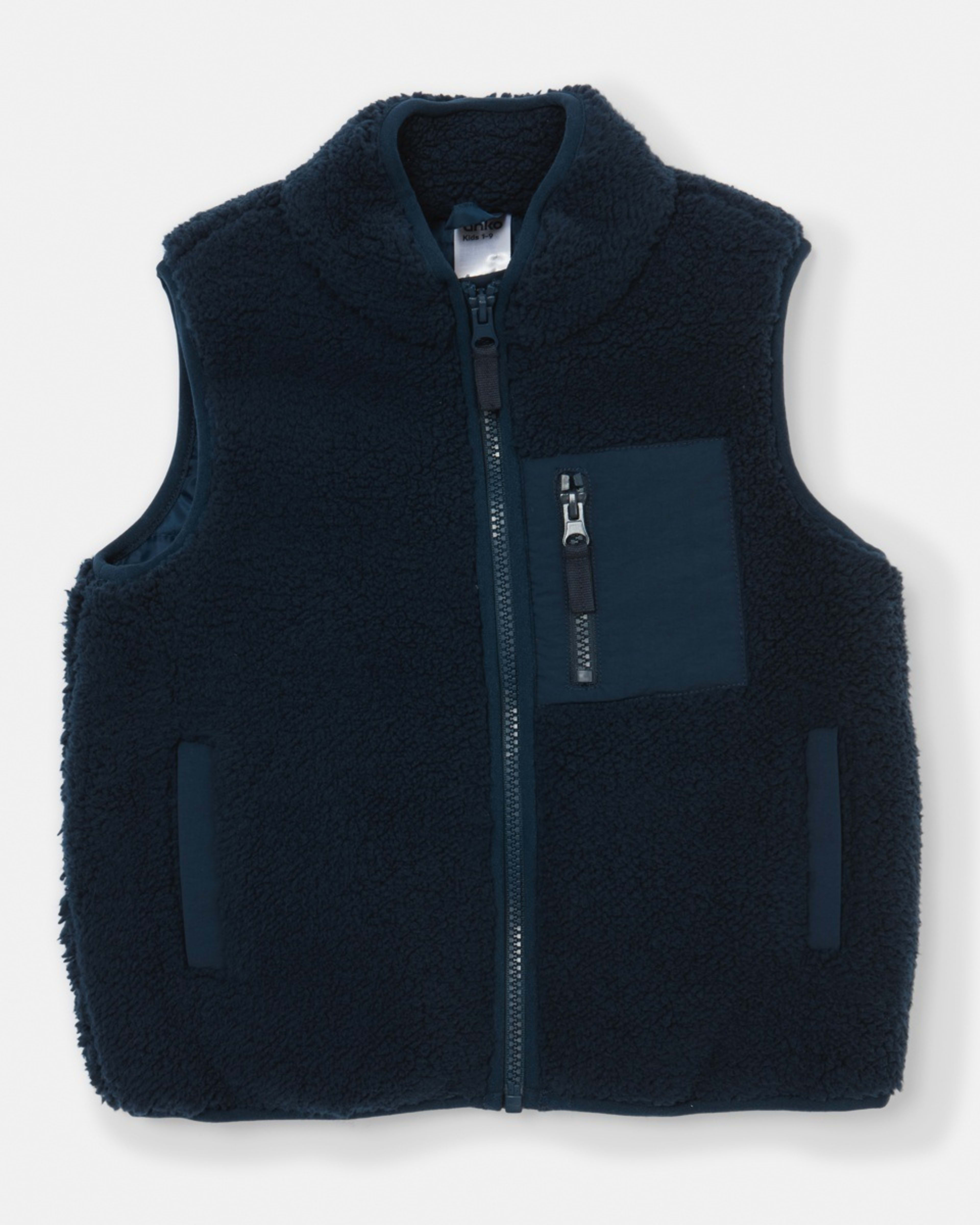 9 Sherpa Vest Dress Navy, 9 of 10
