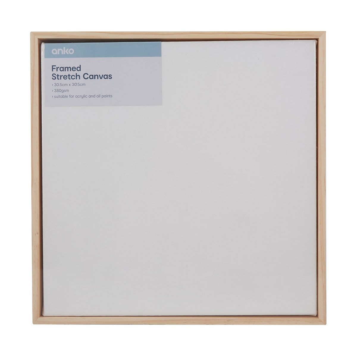 12in. x 12in. Stretched Canvas with Wood Frame Kmart