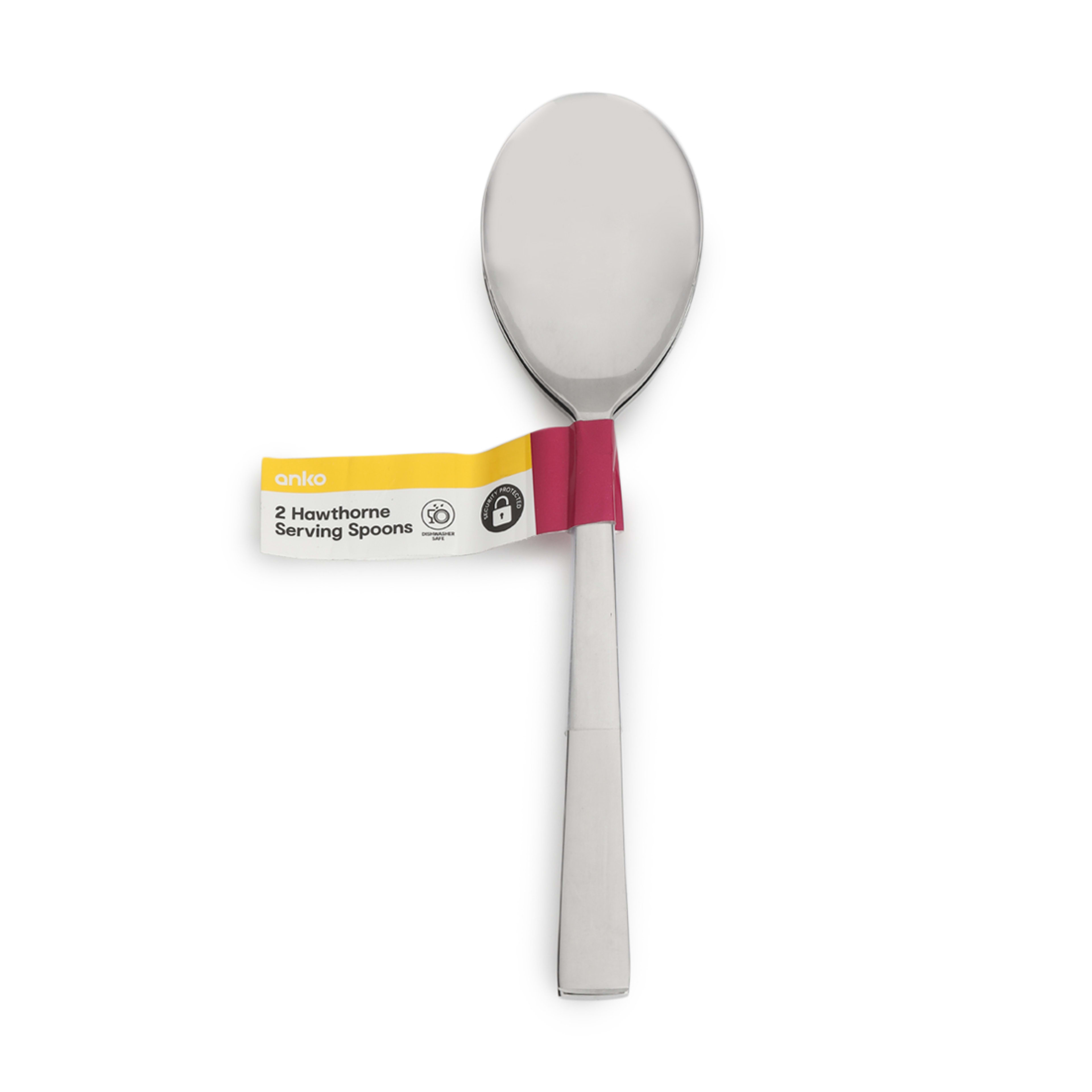 5 2 Pack Silver Hawthorne Serving Spoons, 5 of 5