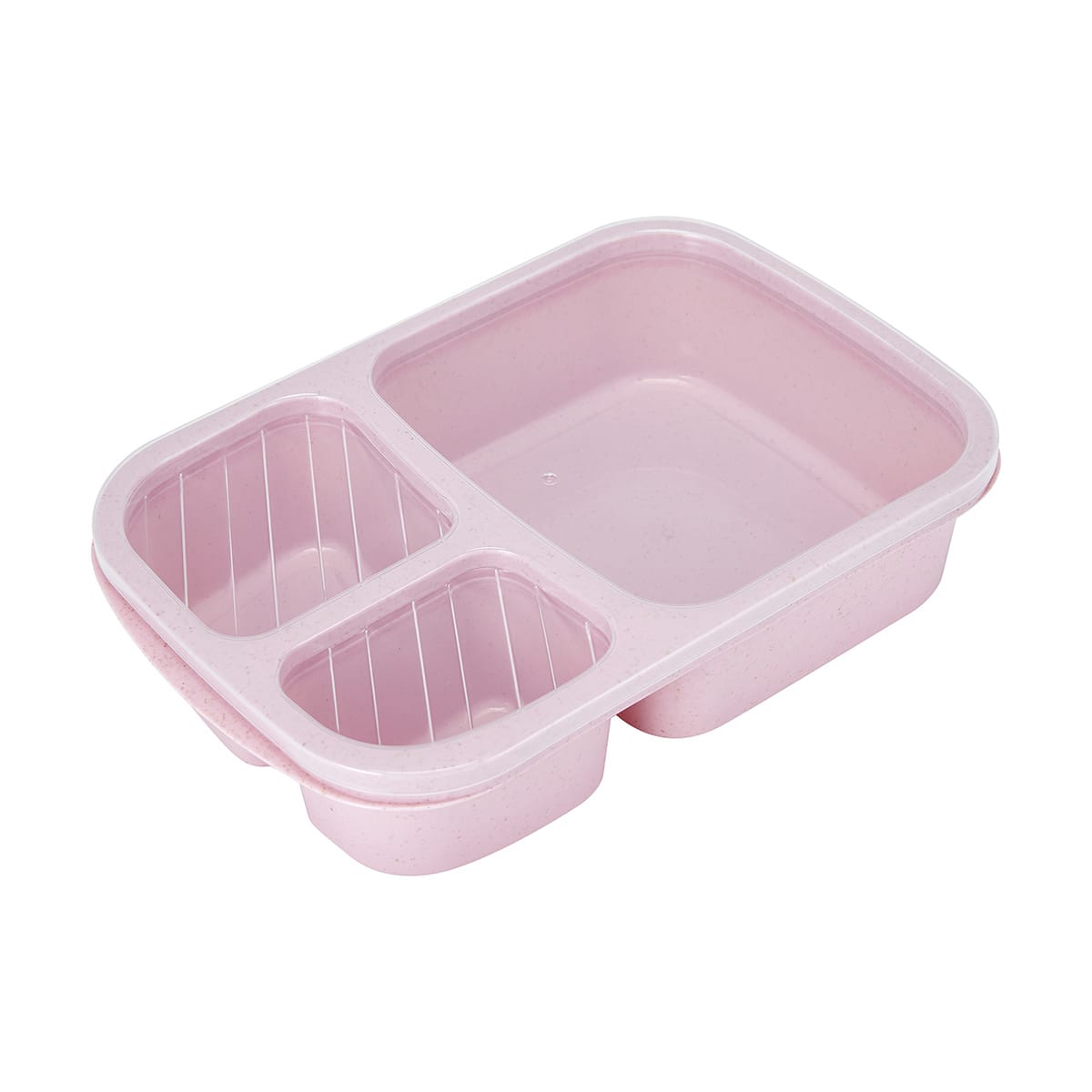 Pink Wheat Straw 3 Section Container Lunch Box Kmart