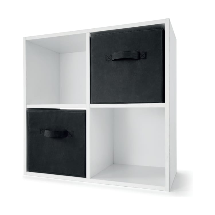 2 Pack Collapsible Storage Cubes Black Kmart